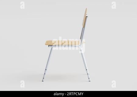 Illustrazione 3d della sedia per bambini con altezza regolabile isolata su sfondo bianco Foto Stock