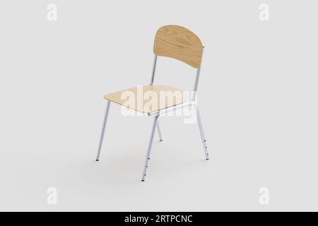 Illustrazione 3d della sedia per bambini con altezza regolabile isolata su sfondo bianco Foto Stock