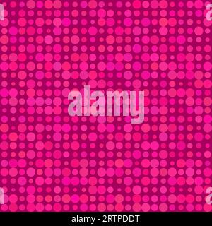 Pois magenta con sfondo astratto senza cuciture Illustrazione Vettoriale