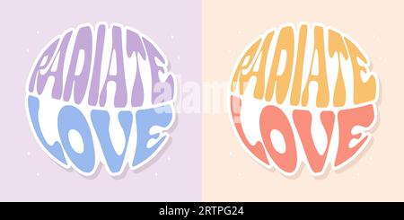 Potenza del fiore con lettere grosse. Illustrazione Vettoriale