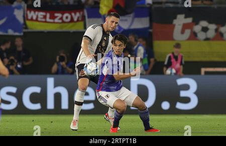 Wolfsburg, Deutschland. 9 settembre 2023. Firo: 09.09.2023 calcio, calcio, nazionale maschile 2023/2024, test match Germania - Giappone duelli, Niklas Sule Credit: dpa/Alamy Live News Foto Stock