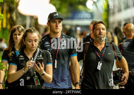 Marina Bay, Singapore, 14 settembre 2023, Jack Doohan partecipa al Build Up, round 16 del campionato di Formula 1 2023. Crediti: Michael Potts/Alamy Live News Foto Stock