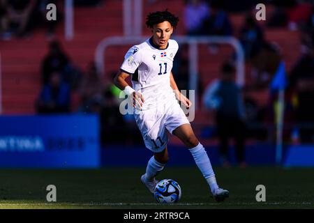 Mendoza, Argentina. 21 maggio 2023. Estadio Malvinas Argentinas Mendoza, Argentina - 21 maggio: Alejandro Martin della Repubblica Dominicana controlla il pallone durante la Coppa del mondo FIFA Under-20 Argentina 2023 gruppo D partita tra Nigeria e Repubblica Dominicana all'Estadio Malvinas Argentinas il 21 maggio 2023 a Mendoza, Argentina. (Foto di SPP) (Eurasia Sport Images/SPP) credito: SPP Sport Press Photo. /Alamy Live News Foto Stock