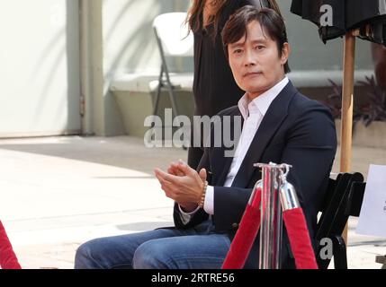 Los Angeles, USA. 14 settembre 2023. YoshikiLee Byung-hun si è tenuto al TCL Chinese Theater di Hollywood, CA giovedì 14 settembre 2023. (Foto di Sthanlee B. Mirador/Sipa USA) credito: SIPA USA/Alamy Live News Foto Stock