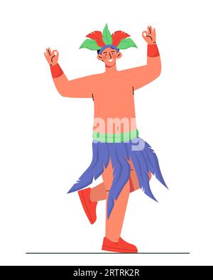 Rio Carnival MAN Vector Illustrazione Vettoriale