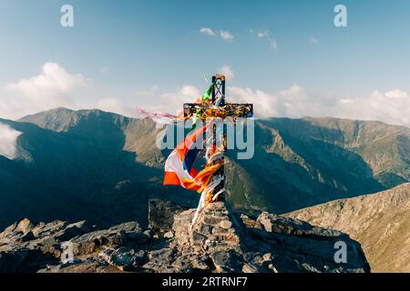 Vista sulla splendida montagna di Canigo. Francia Pirenei. Foto di alta qualità Foto Stock