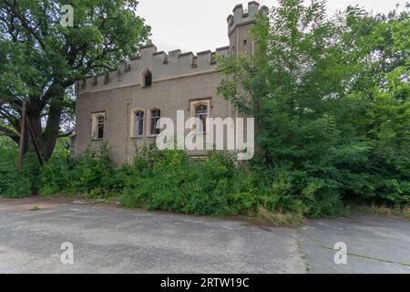 Resti della Slesia Windsor - Palazzo della Sibilla a Szczodre, Polonia. Foto Stock