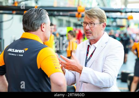 Singapore, Singapour. 15 settembre 2023. HAKKINEN Mika durante il Gran Premio di Singapore 2023 di Formula 1 Singapore Airlines, 15° round del Campionato Mondiale di Formula 1 2023 dal 15 al 17 settembre 2023 sul circuito di Marina Bay Street, a Singapore - foto DPPI Credit: DPPI Media/Alamy Live News Foto Stock