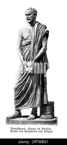 Demostene (384-322 a.C.) antico statista greco, oratore e uno dei più grandi oratori nella storia della Atene classica Foto Stock
