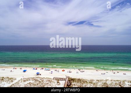 Vista aerea della spiaggia di Pensacola Foto Stock