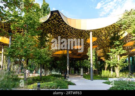 La Casa della musica ungherese progettata da Sou Fujimoto, situata nel parco della città di Budapest Foto Stock