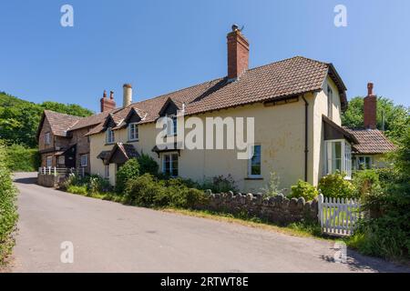 La frazione di Brandish Street vicino ad Allerford nel Parco Nazionale Exmoor, Somerset, Inghilterra. Foto Stock