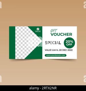 Design del modello di design del voucher regalo bello da vedere Illustrazione Vettoriale