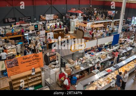 Kitchener, ONTARIO, Canada-26 agosto 2023: Mercato agricolo locale. Foto Stock