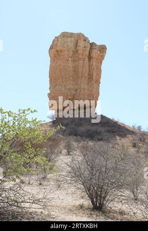 Il Vingerklip o Rock Finger, fuori Outjo, Namibia Foto Stock