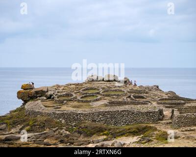 L'insediamento celtico dell'età del ferro di Castro de Barona, Galizia, Spagna Foto Stock