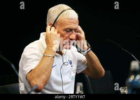 Dortmund, Deutschland. 11 settembre 2023. Firo: 09/11/2023 calcio, calcio, stagione 2023/2024 Francia allenamento allenatore conferenza stampa, ritratto Didier Deschamps credito: dpa/Alamy Live News Foto Stock