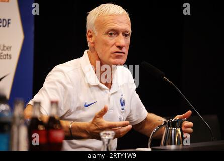 Dortmund, Deutschland. 11 settembre 2023. Firo: 09/11/2023 calcio, calcio, stagione 2023/2024 Francia allenamento allenatore conferenza stampa, ritratto Didier Deschamps credito: dpa/Alamy Live News Foto Stock