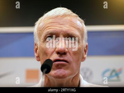 Dortmund, Deutschland. 11 settembre 2023. Firo: 09/11/2023 calcio, calcio, stagione 2023/2024 Francia allenamento allenatore conferenza stampa, ritratto Didier Deschamps credito: dpa/Alamy Live News Foto Stock