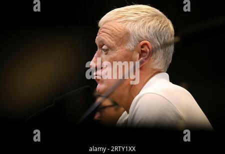 Dortmund, Deutschland. 11 settembre 2023. Firo: 09/11/2023 calcio, calcio, stagione 2023/2024 Francia allenamento allenatore conferenza stampa, ritratto Didier Deschamps credito: dpa/Alamy Live News Foto Stock