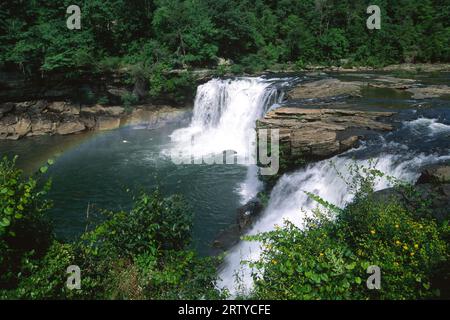 Little River Falls, Little River Canyon National Preserve, Alabama Foto Stock