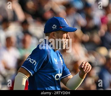 Lords Cricket Ground, Londra, Regno Unito. 15 settembre 2023. 4th One Day International, Inghilterra contro nuova Zelanda; David Willey of England Credit: Action Plus Sports/Alamy Live News Foto Stock