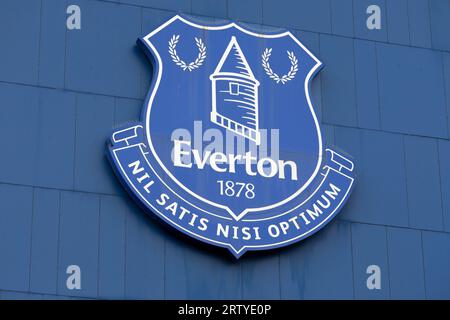 Una visione generale di Goodison Park, sede dell'Everton FC venerdì 15 settembre 2023 a Liverpool, Inghilterra (foto di Phil Bryan/Alamy Live News) Foto Stock