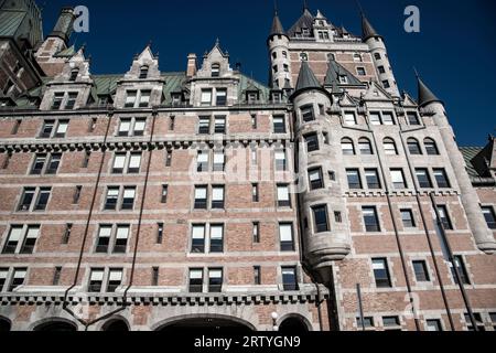 Canadá QUEBEC 15-09-2023 Château Frontenac es un hotel Histórico de estilo château situado en la ciudad de Quebec, (provincia Foto Stock