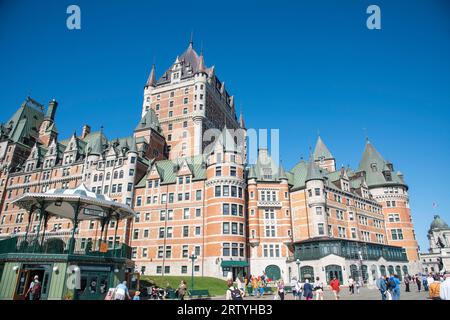 Canadá QUEBEC 15-09-2023 Château Frontenac es un hotel Histórico de estilo château situado en la ciudad de Quebec, (provincia Foto Stock
