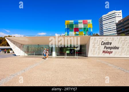 Malaga, Spagna - 23 ottobre 2021: Il Centre Pompidou Malaga è una sede del Centro Nazionale di Arte e Cultura Georges Pompidou di Francia Foto Stock