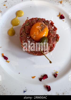 Tartare di manzo Foto Stock