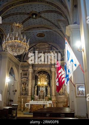 Interno del Santuario della Madonna del soccorso, Montalcino Foto Stock