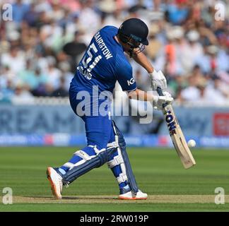 Londra INGHILTERRA - 15 settembre 2023: Jonny Bairstow d'Inghilterra durante il quarto incontro internazionale della Metro Bank One Day tra Inghilterra e nuova Zelanda al Lord's Cricket Ground. Londra Foto Stock