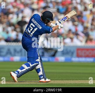 Londra INGHILTERRA - 15 settembre 2023 : Jonny Bairstow d' Inghilterra durante il quarto incontro internazionale della Metro Bank One Day tra Inghilterra e nuova Zelanda al Lord's Cricket Ground . Londra Foto Stock