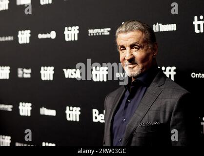 Toronto, Canada. 15 settembre 2023. TORONTO, ONTARIO - 15 SETTEMBRE: Sylvester Stallone partecipa a "in Conversation with.Sylvester Stallone" durante il Toronto International Film Festival 2023 al TIFF Bell Lightbox il 15 settembre 2023 a Toronto, Ontario. Foto: PICJER/imageSPACE/Sipa USA credito: SIPA USA/Alamy Live News Foto Stock