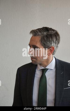 Limerick, Irlanda. 15 settembre 2023 fine Gael think in, nella foto sotto Ministro per l'istruzione superiore, la ricerca, l'innovazione e la scienza Simon Harris. Crediti: Karlis Dzjamko/Alamy Live News Foto Stock