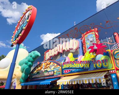 Krustyland si trova a Springfield, la parte a tema Simpsons degli Universal Studios Florida. Foto Stock