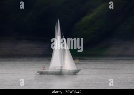 Lago Edersee in tarda estate, Assia, Germania Foto Stock