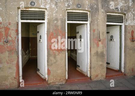 Celle della prigione, il vecchio forte, la prima prigione di Johannesburg, Constitution Hill, Hillbrow, Johannesburg, provincia di Gauteng, Sudafrica Foto Stock