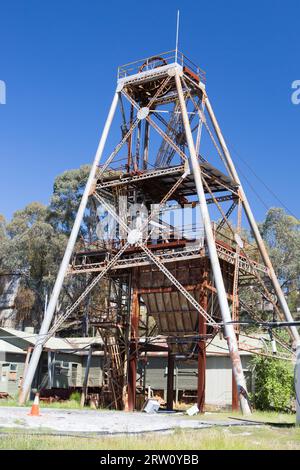 Una storica miniera d'oro in Chewton, Victoria, Australia Foto Stock