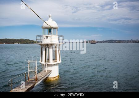 Robertson punto luce, altrimenti noto come Cremorne punto luce è un iconico faro sul Porto di Sydney nel New South Wales, Australia Foto Stock