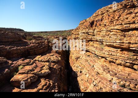 L'incredibile rock geologia del Kings Canyon nel Territorio del Nord, l'Australia Foto Stock