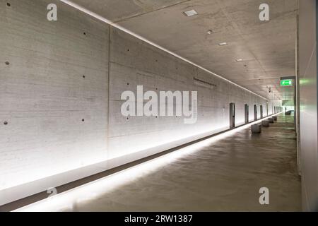 Centro documentazione campo di concentramento di Bergen-Belsen, bassa Sassonia, Germania Foto Stock