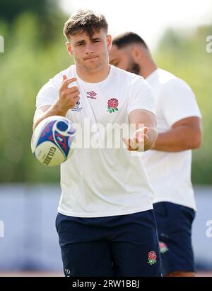 L'inglese Theo Dan durante la sessione di allenamento allo Stade Eric Estivals, Francia. Data immagine: Sabato 16 settembre 2023. Foto Stock