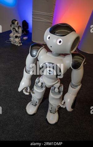 07.07.2022, Germania, Brema, Brema - robot equipaggiato con IA nel Transfer Centre for Artificial Intelligence BREMEN.ai (tra economia e scienza, a Foto Stock