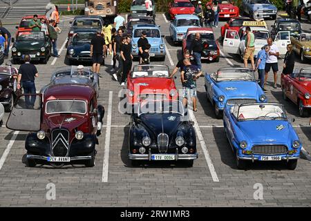 Mlada Boleslav, Repubblica Ceca. 16 settembre 2023. Mostra dei veicoli storici Concours d'Elegance 2023 a Mlada Boleslav, Repubblica Ceca, 16 settembre 2023. Crediti: Radek Petrasek/CTK Photo/Alamy Live News Foto Stock