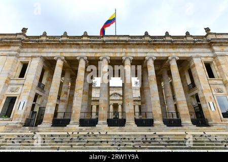 Nazionale colombiano Capitol e congresso situato in Piazza Bolivar - Bogotà, Colombia Foto Stock