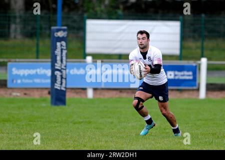 Selkirk, Regno Unito. 16 settembre 2023. SELKIRK, sabato 16 settembre 2023. Premiership/Border League Selkirk RFC vs JedForest RFC a Philiphaugh Border Derby Clash ( Credit: Rob Gray/Alamy Live News Foto Stock