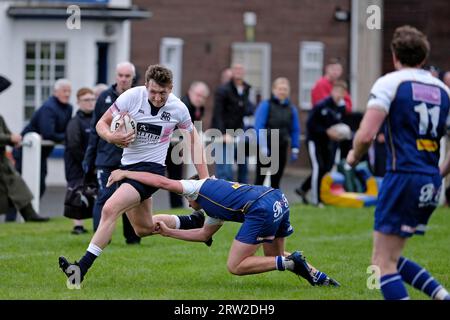 Selkirk, Regno Unito. 16 settembre 2023. SELKIRK, sabato 16 settembre 2023. Premiership/Border League Selkirk RFC vs JedForest RFC a Philiphaugh Border Derby Clash ( Credit: Rob Gray/Alamy Live News Foto Stock