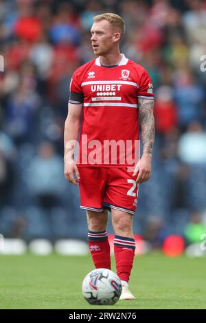 Blackburn, Regno Unito. 16 settembre 2023. Lewis o'Brien n. 28 di Middlesbrough durante il match per il Sky Bet Championship Blackburn Rovers vs Middlesbrough a Ewood Park, Blackburn, Regno Unito, 16 settembre 2023 (foto di Gareth Evans/News Images) a Blackburn, Regno Unito il 9/16/2023. (Foto di Gareth Evans/News Images/Sipa USA) credito: SIPA USA/Alamy Live News Foto Stock